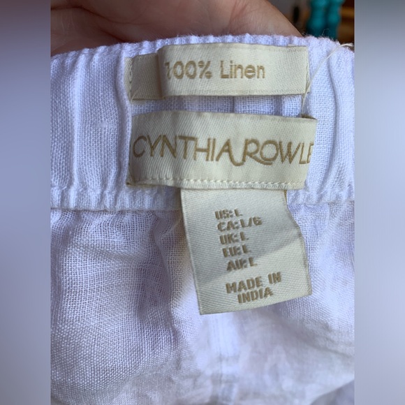 Cynthia Rowley linen shorts with embroidery. Size L - Picture 9 of 9